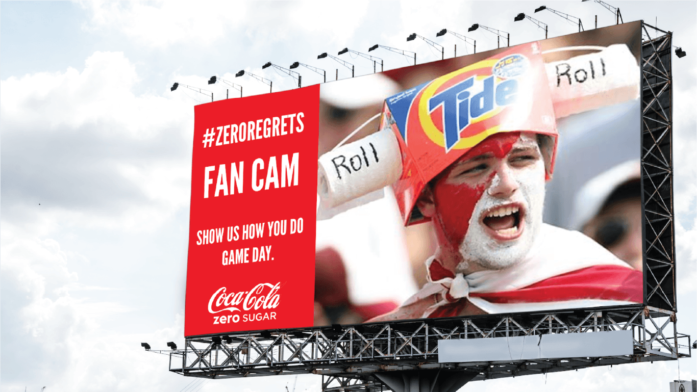 Game day coke advertisement